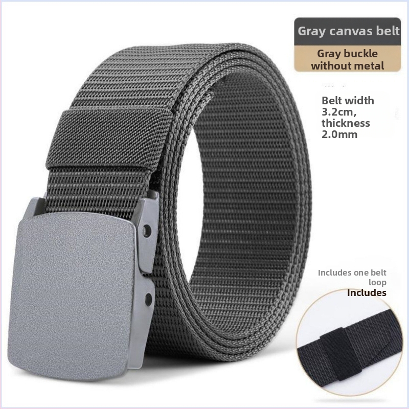 Korejiešu stila moderna ikdienas audekla josta ar gludu sprādzi, vīriešu ikdienas universāla studentu audekla josta ar plastmasas tērauda sprādzi