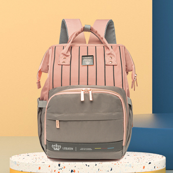 Νέα ελαφριά πολυτελής τσάντα μούμιας μεγάλης χωρητικότητας, σακίδιο πλάτης για ταξίδια, τσάντα για πάνες, πολυλειτουργική τσάντα μητέρας και μωρού