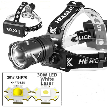 „Star Warrior“ tarpvalstybinis naujas baltos spalvos lazerinis stiprios šviesos priekinis žibintas, teleskopinis priartinimo tipo C įkrovimas, P70 priekinis žibintas, žibintuvėlis