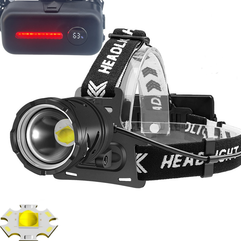 „Star Warrior“ tarpvalstybinis naujas baltos spalvos lazerinis stiprios šviesos priekinis žibintas, teleskopinis priartinimo tipo C įkrovimas, P70 priekinis žibintas, žibintuvėlis