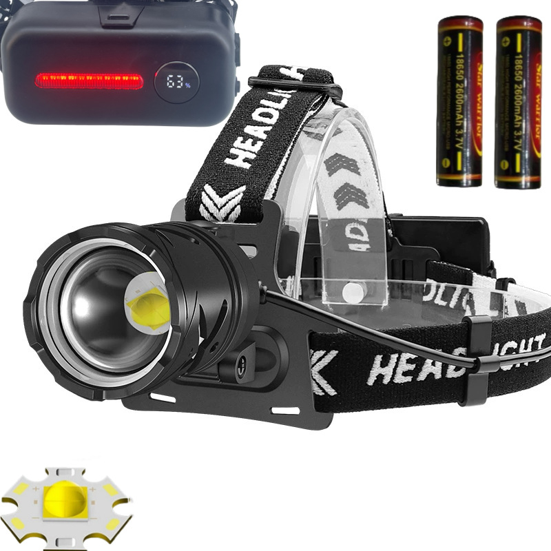 „Star Warrior“ tarpvalstybinis naujas baltos spalvos lazerinis stiprios šviesos priekinis žibintas, teleskopinis priartinimo tipo C įkrovimas, P70 priekinis žibintas, žibintuvėlis