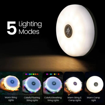 Външна лента за измерване на тегло 4 в 1, къмпинг светлина, презареждаща се, водоустойчива, преносима, за къмпинг на открито, с ролетка