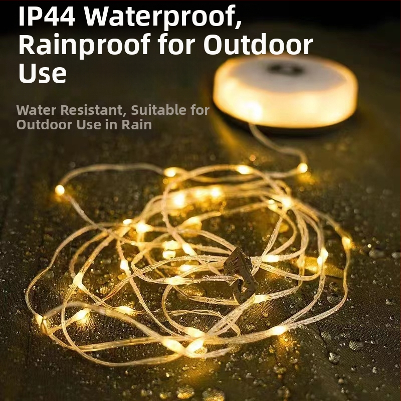 Външна лента за измерване на тегло 4 в 1, къмпинг светлина, презареждаща се, водоустойчива, преносима, за къмпинг на открито, с ролетка