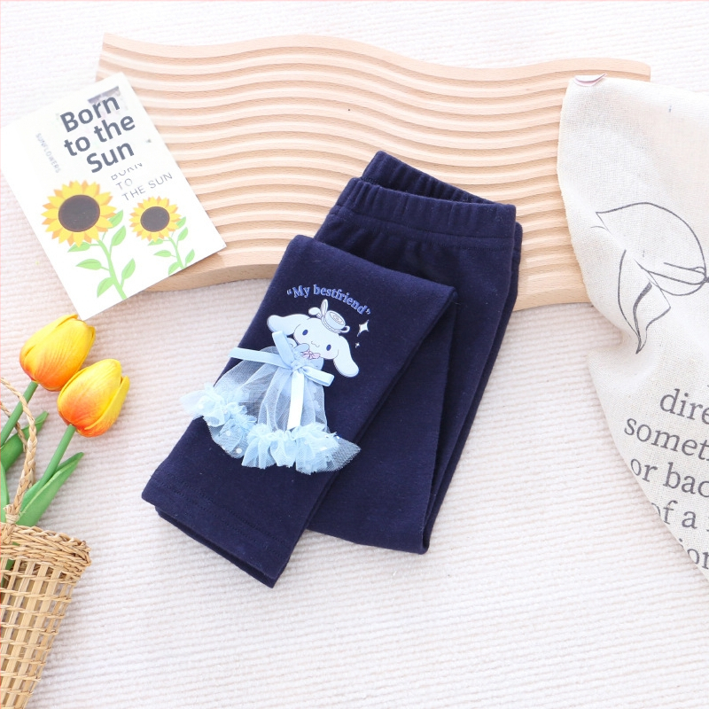 2023 момичета клинове есенни нови детски дрехи панталони разтегливи анимационни сладки връхни дрехи фабрика едно парче доставка