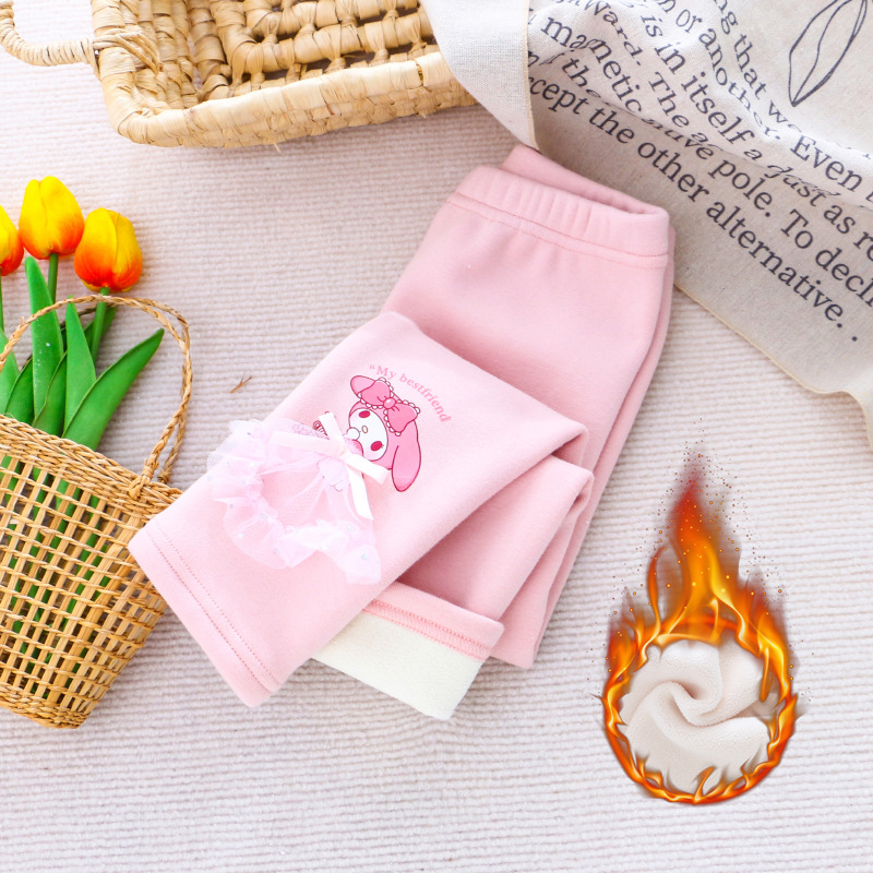 2023 момичета клинове есенни нови детски дрехи панталони разтегливи анимационни сладки връхни дрехи фабрика едно парче доставка