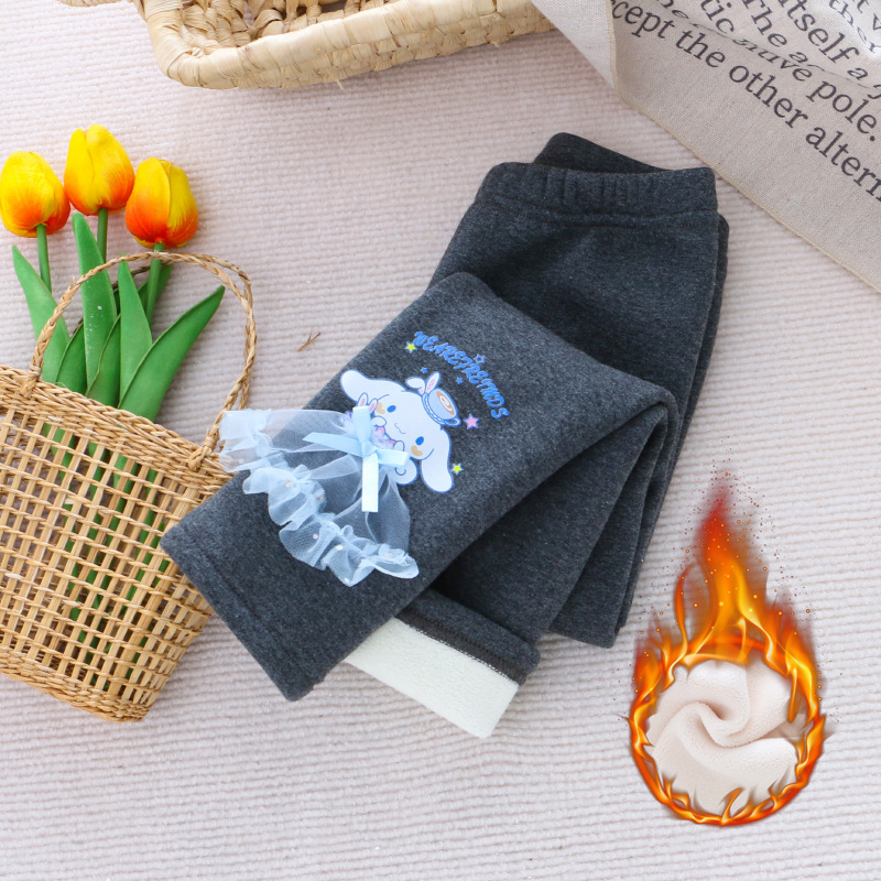 2023 момичета клинове есенни нови детски дрехи панталони разтегливи анимационни сладки връхни дрехи фабрика едно парче доставка