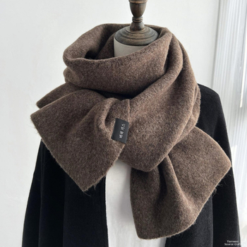 Плътен цвят мек лепкав ориз бял шал за момичета зима корейски стил тъмносив двойки зимен удебелен топъл шал за мъже