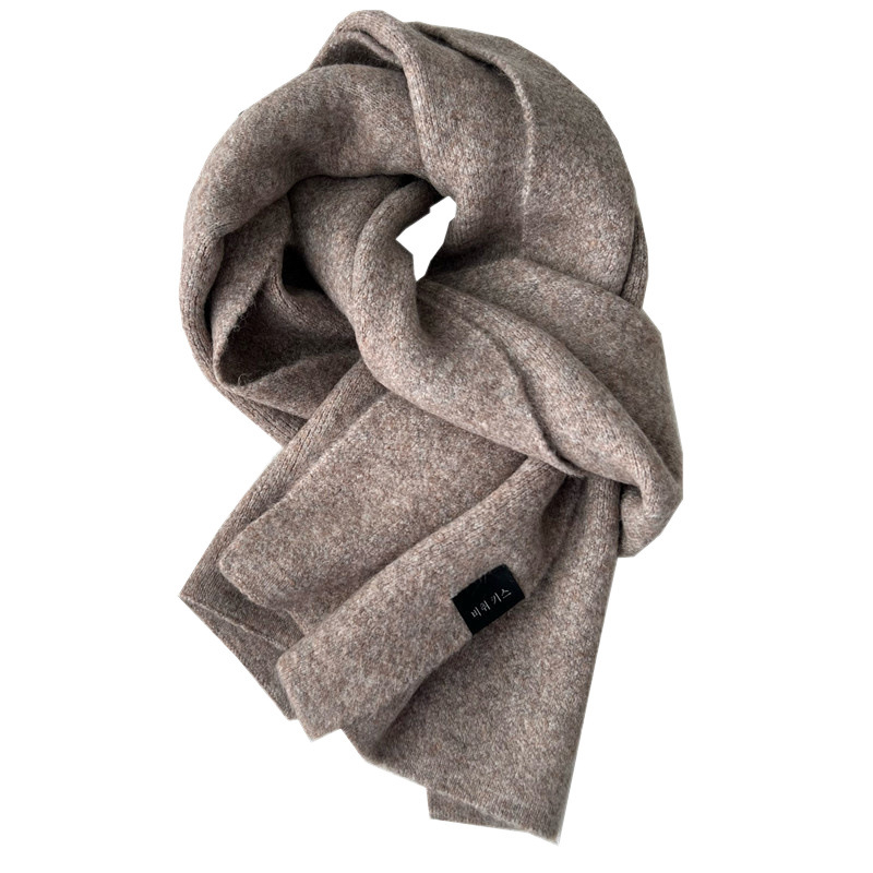 Плътен цвят мек лепкав ориз бял шал за момичета зима корейски стил тъмносив двойки зимен удебелен топъл шал за мъже