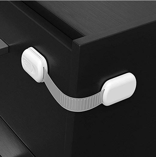 Încuietoare sertar cu protecție pentru copii, încuietoare Amazon pentru protecție pentru copii, încuietoare multifuncțională pentru uși de dulap, încuietoare frigider, anti-clip pentru copii