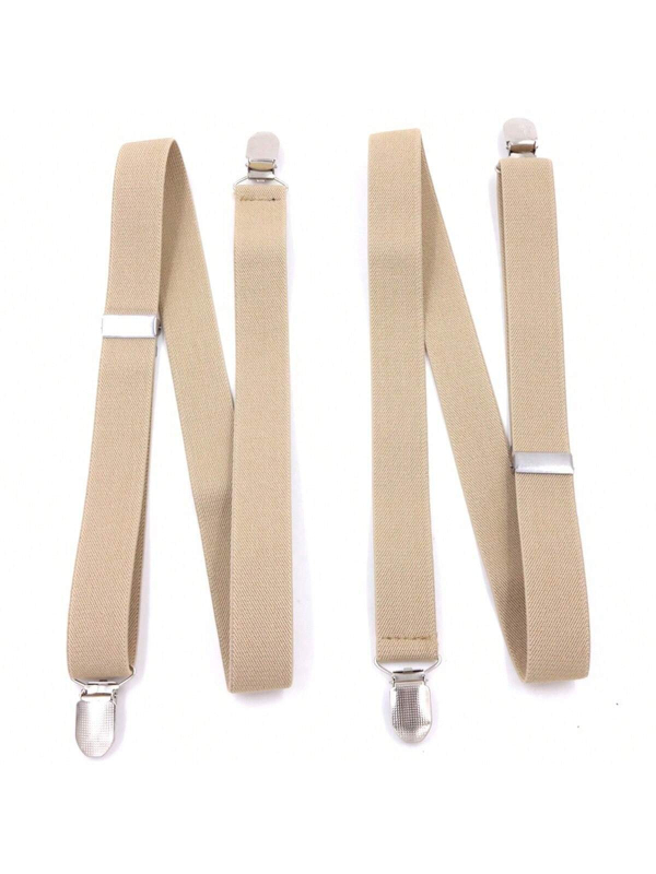 Moteriškos 2,5 cm ilgio, vienspalvės, reguliuojamo ilgio, elastinės petnešos su 4 segtukais.