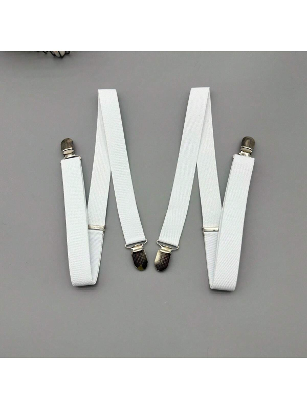 Moteriškos 2,5 cm ilgio, vienspalvės, reguliuojamo ilgio, elastinės petnešos su 4 segtukais.