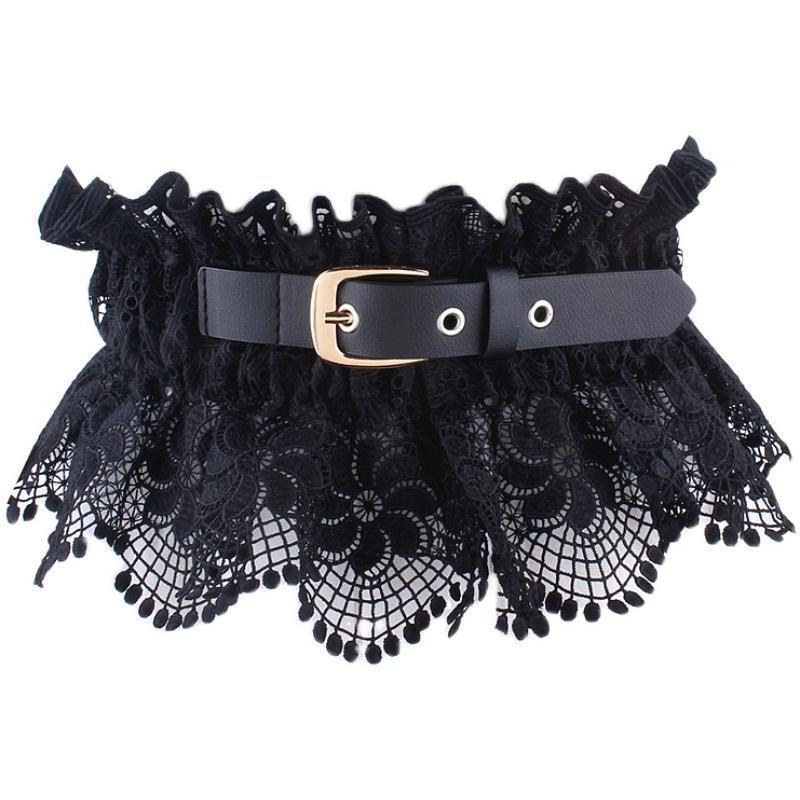 Φούστα Ζώνη 2021 Άνοιξη Νέα Μόδα Δαντέλα Μέση Κάλυμμα Ελαστικό Φόρεμα με Φαρδιά Μέση Πουκάμισο Διαδίκτυο Μαλλιά Διασημοτήτων