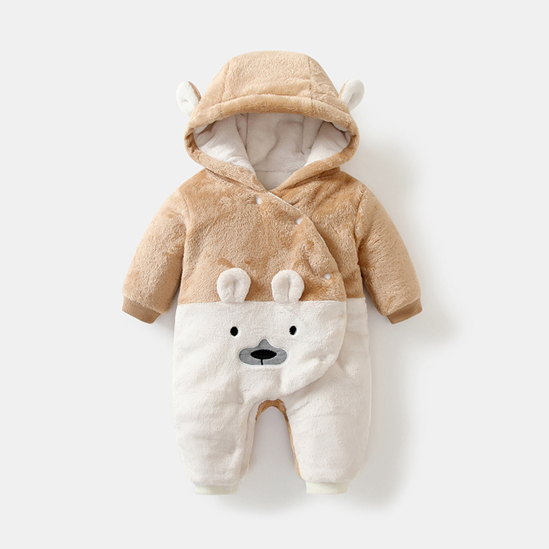 Παιδικά Ρούχα με Βαμβάκι, Χειμερινή Φόρμα Μωρού από Καπιτονέ Φανέλα, Χειμερινά Ρούχα για Νεογέννητα για Μωρά, Ζεστά Ρούχα με Μακρυμάνικα