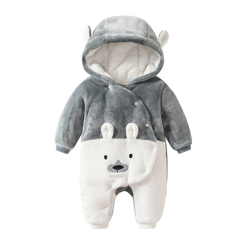 Παιδικά Ρούχα με Βαμβάκι, Χειμερινή Φόρμα Μωρού από Καπιτονέ Φανέλα, Χειμερινά Ρούχα για Νεογέννητα για Μωρά, Ζεστά Ρούχα με Μακρυμάνικα