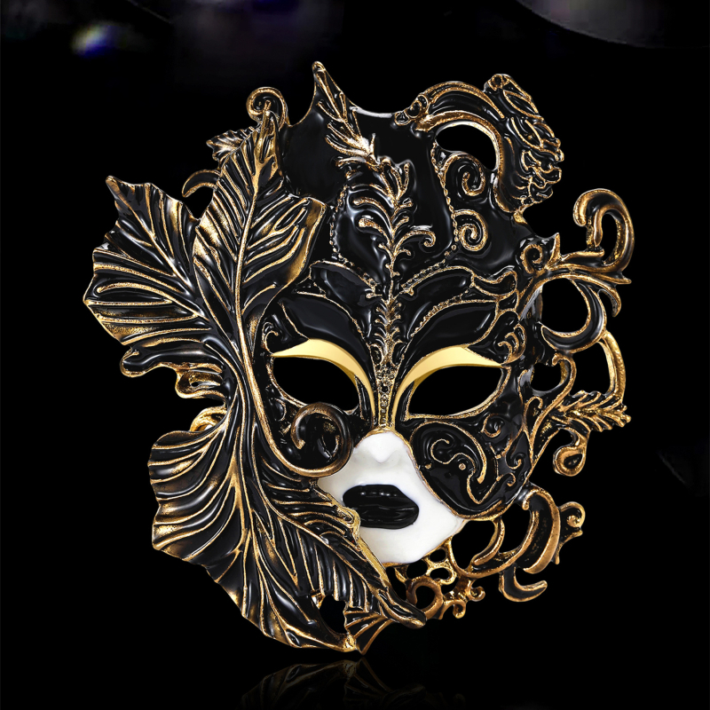 Broșă de mască retro transfrontalieră europeană și americană, vânzare fierbinte, accesorii vestimentare de înaltă calitate, elegant temperament, corsaj cu flori