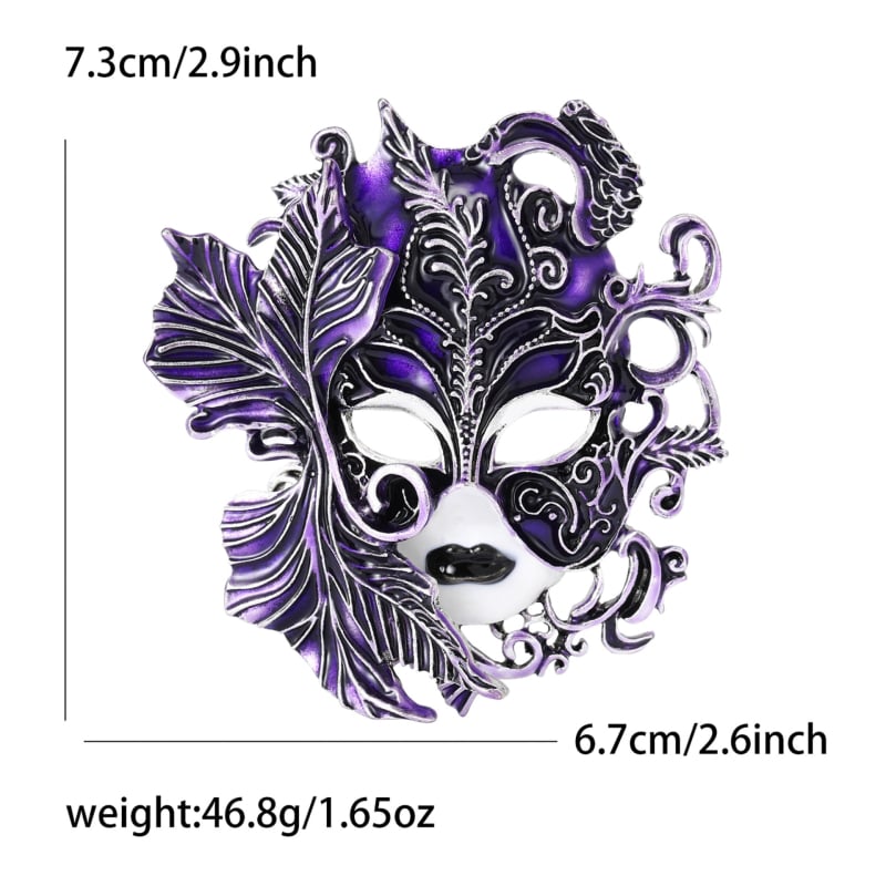 Broșă de mască retro transfrontalieră europeană și americană, vânzare fierbinte, accesorii vestimentare de înaltă calitate, elegant temperament, corsaj cu flori