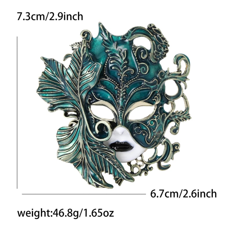 Broșă de mască retro transfrontalieră europeană și americană, vânzare fierbinte, accesorii vestimentare de înaltă calitate, elegant temperament, corsaj cu flori