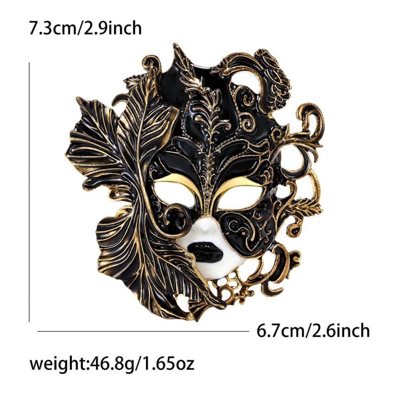 Broșă de mască retro transfrontalieră europeană și americană, vânzare fierbinte, accesorii vestimentare de înaltă calitate, elegant temperament, corsaj cu flori