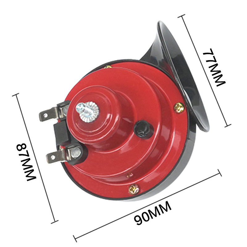 Модификация на автомобил, мотоциклет, акумулатор, кола 12V, клаксон с охлюв, универсална свирка 24V, водоустойчива, електрически клаксон за кола