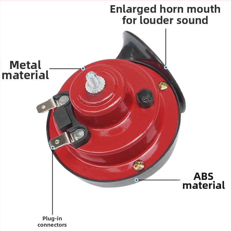 Модификация на автомобил, мотоциклет, акумулатор, кола 12V, клаксон с охлюв, универсална свирка 24V, водоустойчива, електрически клаксон за кола