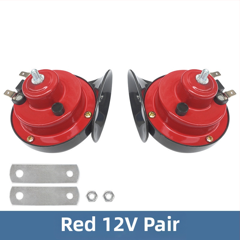 Модификация на автомобил, мотоциклет, акумулатор, кола 12V, клаксон с охлюв, универсална свирка 24V, водоустойчива, електрически клаксон за кола