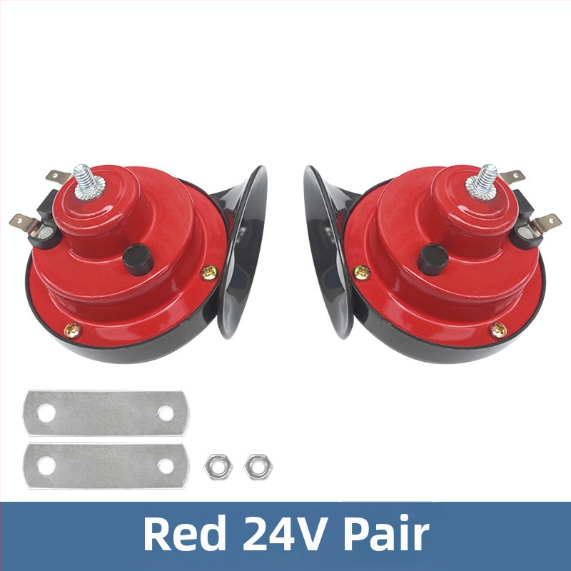 Модификация на автомобил, мотоциклет, акумулатор, кола 12V, клаксон с охлюв, универсална свирка 24V, водоустойчива, електрически клаксон за кола