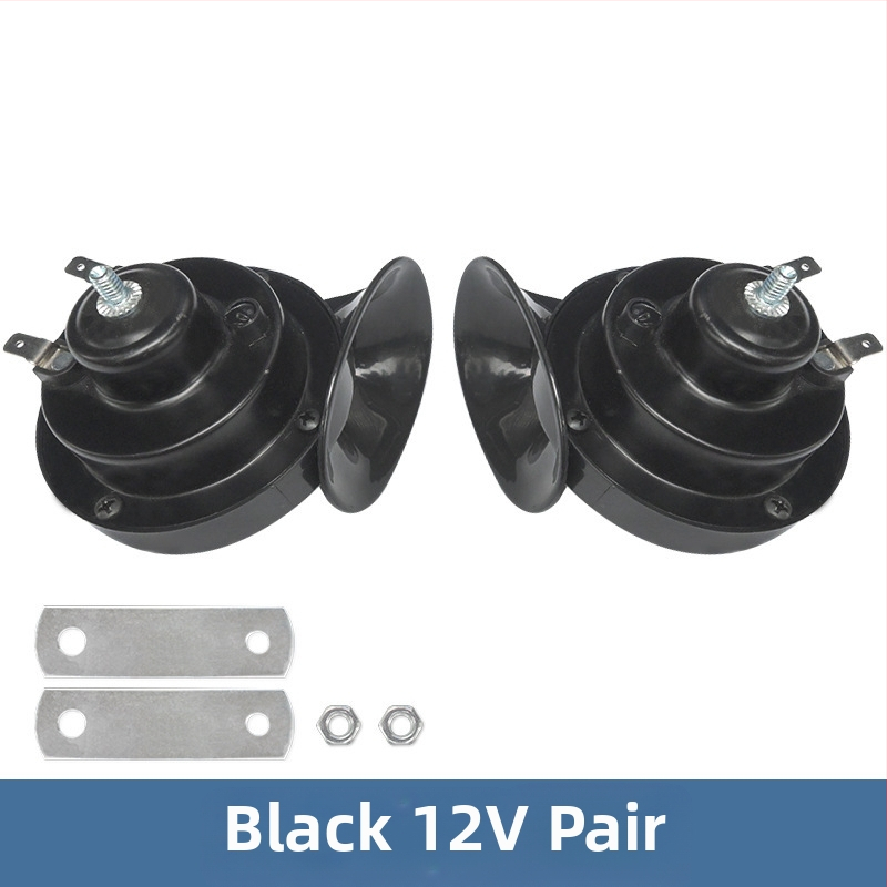 Модификация на автомобил, мотоциклет, акумулатор, кола 12V, клаксон с охлюв, универсална свирка 24V, водоустойчива, електрически клаксон за кола