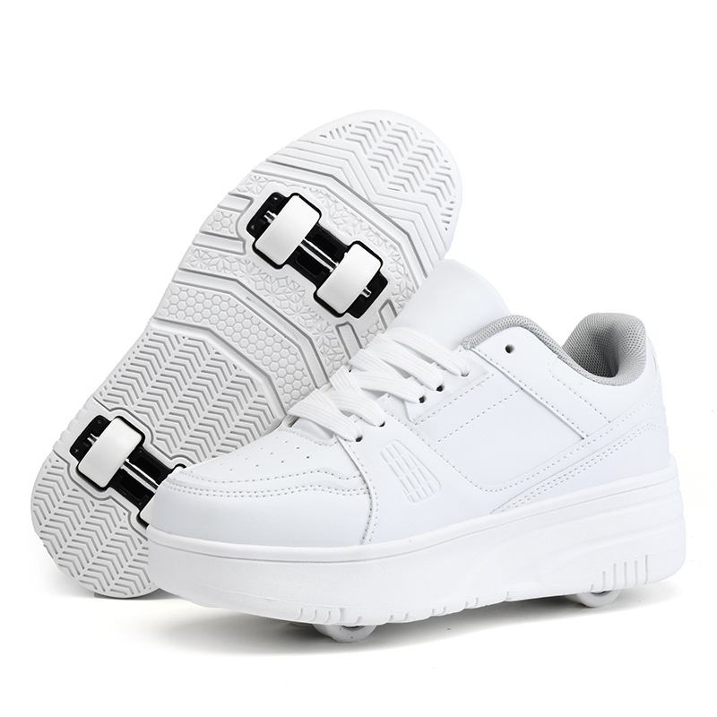Vaikiški „Heelys“ batai, nauji vyriški keturračiai riedučiai su ištraukiamais ratukais, mergaitiški balti batai su nuimamais ratukais sportiniai batai