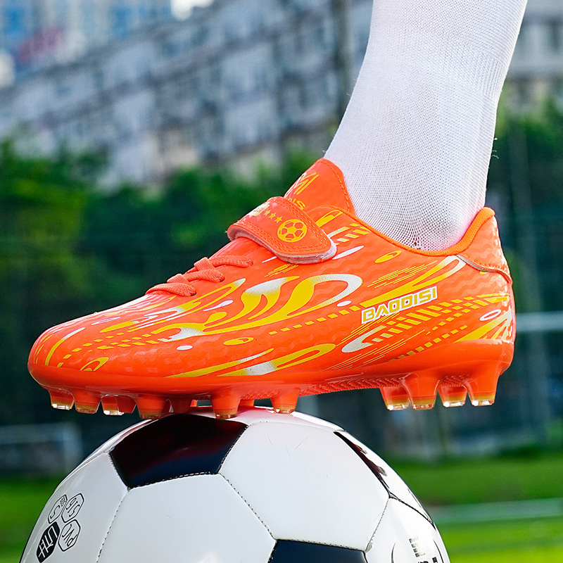 Tépőzáras gyermek focicipő fiúknak és lányoknak, törött körmök, általános iskolásoknak, hosszú körmök, profi versenyedző cipő nagykereskedelem