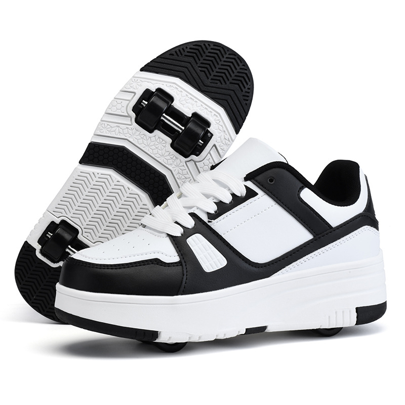 Vaikiški „Heelys“ batai, nauji vyriški keturračiai riedučiai su ištraukiamais ratukais, mergaitiški balti batai su nuimamais ratukais sportiniai batai