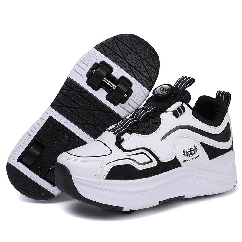 Vaikiški „Heelys“ batai, nauji vyriški keturračiai riedučiai su ištraukiamais ratukais, mergaitiški balti batai su nuimamais ratukais sportiniai batai