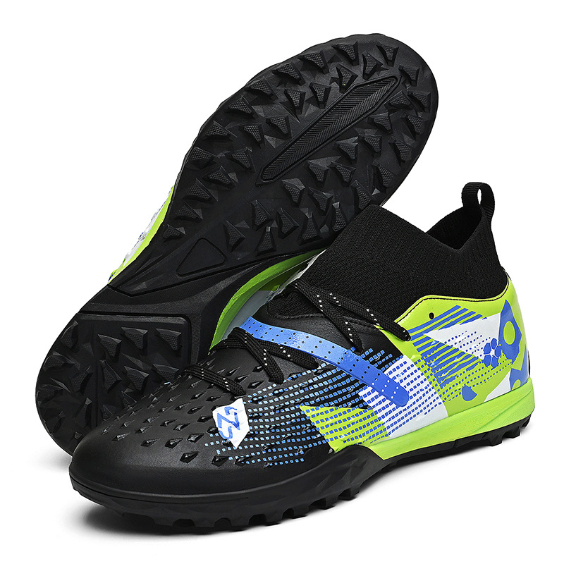 Nauji aukštakulniai futbolo bateliai vyrams ir moterims, jaunimo profesionalūs treniruočių sportiniai bateliai, studentų ilgi dygliai ir treniruočių bateliai su nutrūkusiais dygliais