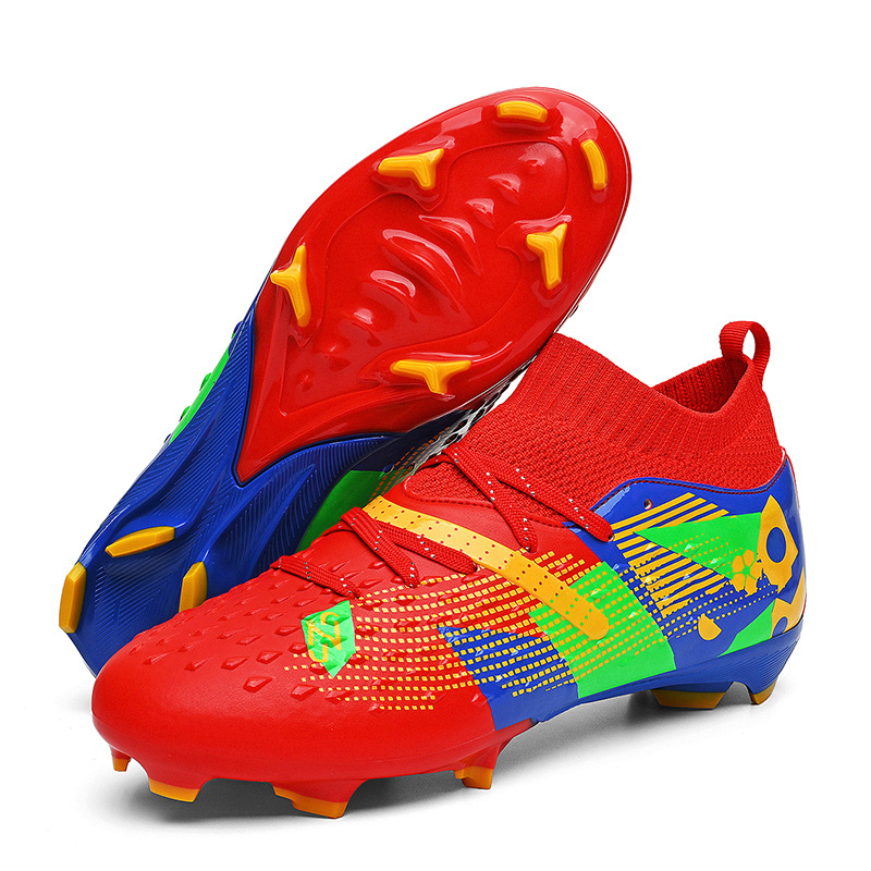 Nauji aukštakulniai futbolo bateliai vyrams ir moterims, jaunimo profesionalūs treniruočių sportiniai bateliai, studentų ilgi dygliai ir treniruočių bateliai su nutrūkusiais dygliais