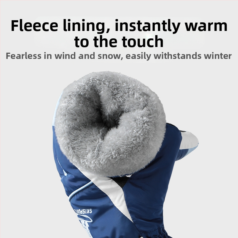 Žieminės slidinėjimo pirštinės, vyriškos, vėjui atsparios, vandeniui atsparios, neslystančios, lietimui jautraus ekrano, su vilnos pamušalu, šiltos, žieminės alpinizmo ir jojimo pirštinės