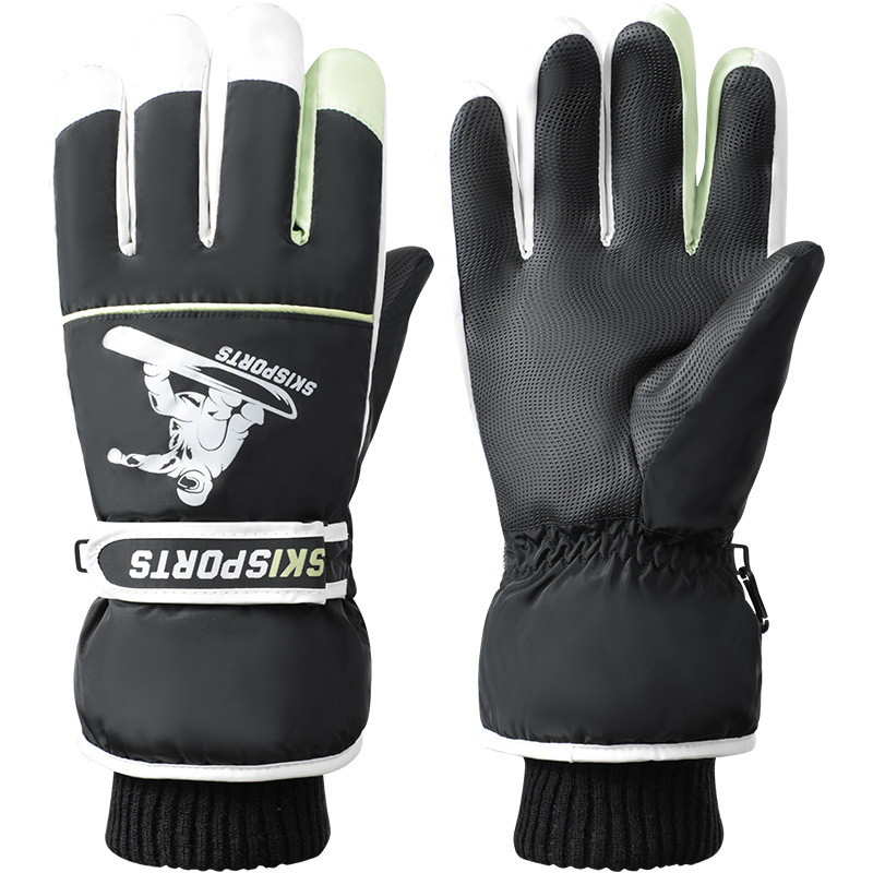 Žieminės slidinėjimo pirštinės, vyriškos, vėjui atsparios, vandeniui atsparios, neslystančios, lietimui jautraus ekrano, su vilnos pamušalu, šiltos, žieminės alpinizmo ir jojimo pirštinės