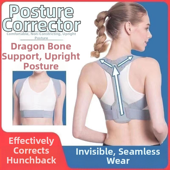 Kuprinės nugaros įtvaras suaugusiesiems, nematomas nugaros įtvaras su vidiniu peties įtvaro artefaktu.