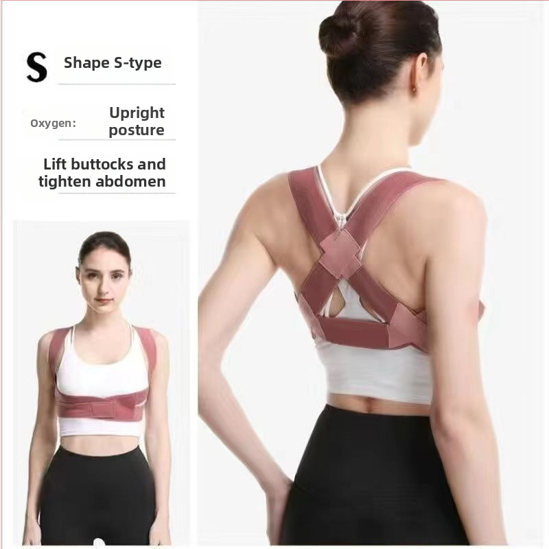 Kuprinės nugaros įtvaras suaugusiesiems, nematomas nugaros įtvaras su vidiniu peties įtvaro artefaktu.