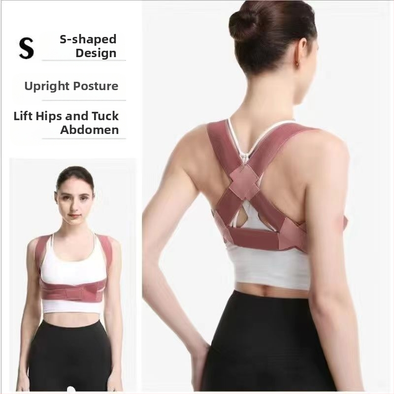 Kuprinės nugaros įtvaras suaugusiesiems, nematomas nugaros įtvaras su vidiniu peties įtvaro artefaktu.