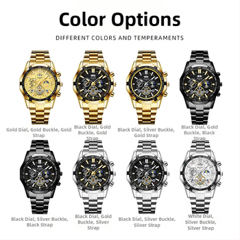 Ανδρικό ρολόι WLISTH Swiss Brand Luminous Waterproof Quartz Watch με μεγάλο καντράν και ατσάλινο μπρασελέ, ημερολόγιο, ρολόι εξωτερικού εμπορίου