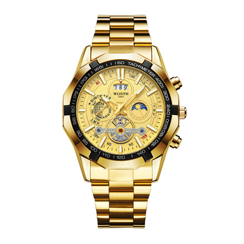 Ανδρικό ρολόι WLISTH Swiss Brand Luminous Waterproof Quartz Watch με μεγάλο καντράν και ατσάλινο μπρασελέ, ημερολόγιο, ρολόι εξωτερικού εμπορίου