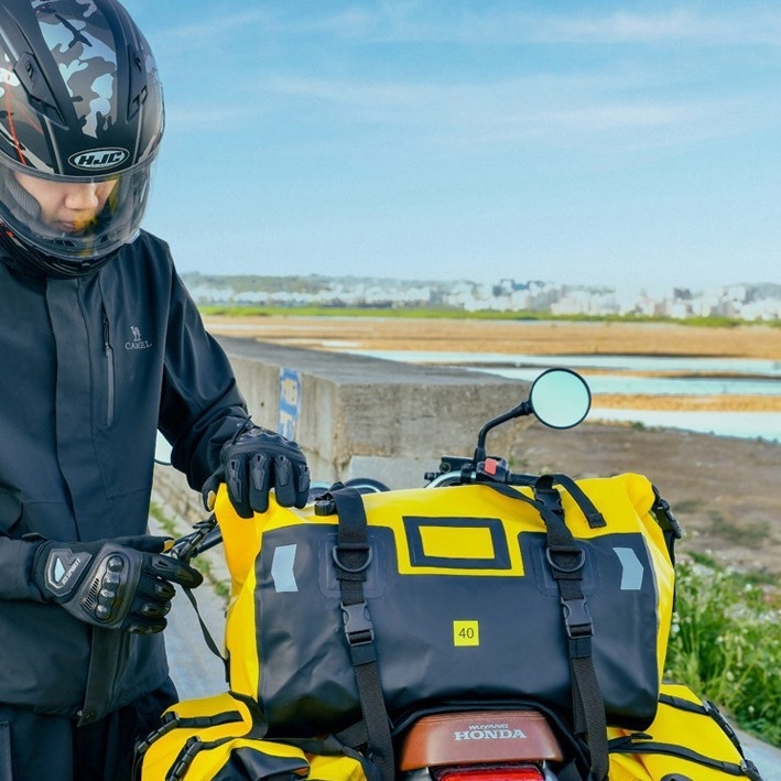 Suure mahutavusega veekindel PVC kott, sabakott, sõiduseljakott, vedurikott, universaalne hoiukott, piiriülene mootorratta tagaistme kott