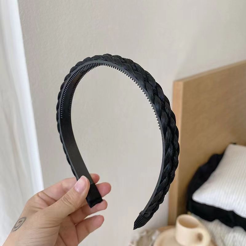 Parūkas galvas saite eleganta, pūkaina, viengabala, neredzama, pārdabiska, neslīdoša, savīta, zivs kaula bize, paplašināta galvas saite