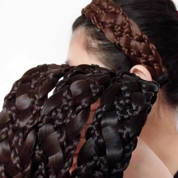 [Uue toote laiendamine] Simuleeritud juuste juuksepael, parukas, punutud juustega peakate, parukad, katted valgete juuste artefaktiga, et suurendada peanaha juuste hulka