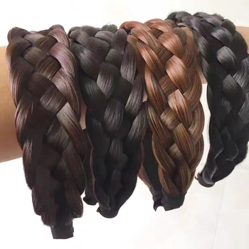 [Uue toote laiendamine] Simuleeritud juuste juuksepael, parukas, punutud juustega peakate, parukad, katted valgete juuste artefaktiga, et suurendada peanaha juuste hulka