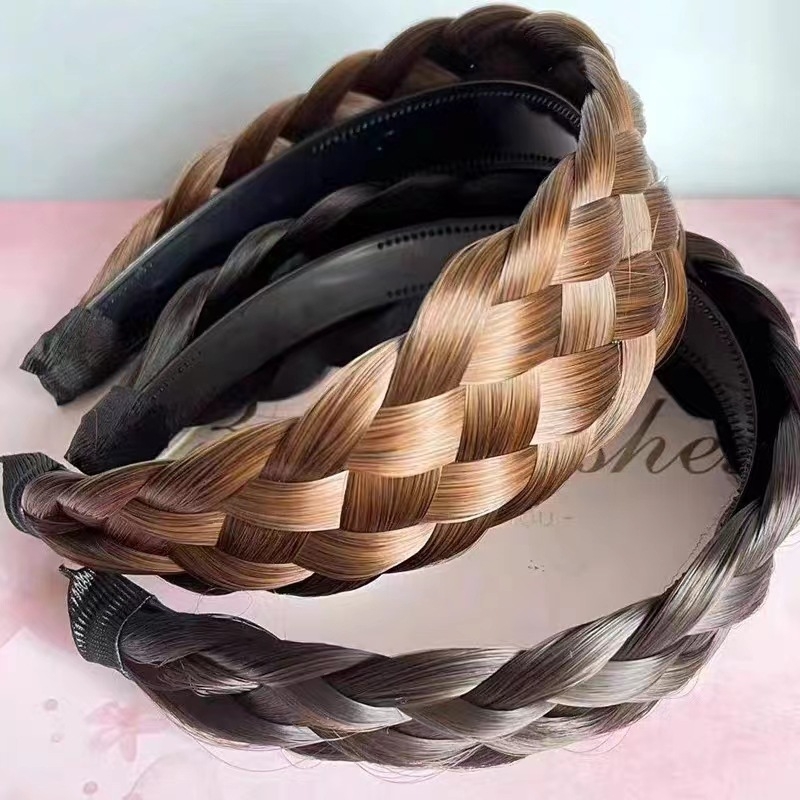 [Uue toote laiendamine] Simuleeritud juuste juuksepael, parukas, punutud juustega peakate, parukad, katted valgete juuste artefaktiga, et suurendada peanaha juuste hulka