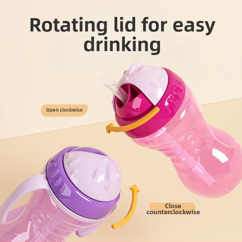 Трансгранична външна търговия, горещо продавана бебешка чаша с дръжка от pp материал, чаша за пиене, чаша за пиене, устойчива на изпускане