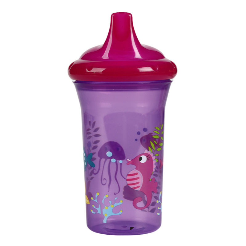 Didmeninė prekyba tiesiomis stiklinėmis, 260 ml, keturių spalvų, gyvūnų spaudos, kūdikių mokymosi geriamojo puodelio, kūdikių ančiukų puodelio, eksporto, vaikų vandens puodelis