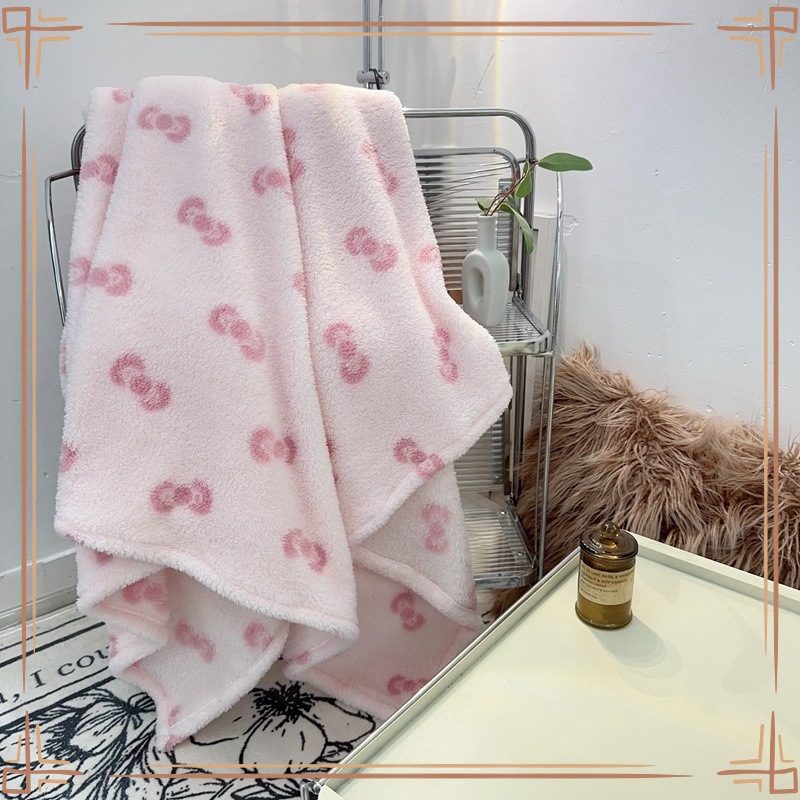 Polka Dot Wave Dot värske piima sametist vabaaja tekk, talvine paksendatud soe kahepoolne fliisist tekk