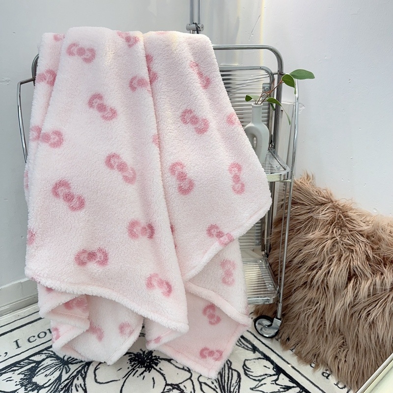 Polka Dot Wave Dot värske piima sametist vabaaja tekk, talvine paksendatud soe kahepoolne fliisist tekk