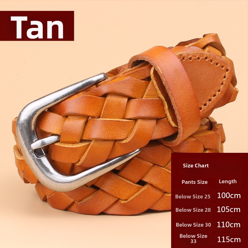 Curea din piele pentru femei, curea decorativă din piele țesută, la modă, curea vintage pentru femei, cataramă cu știft, comerț exterior, en-gros din fabrică